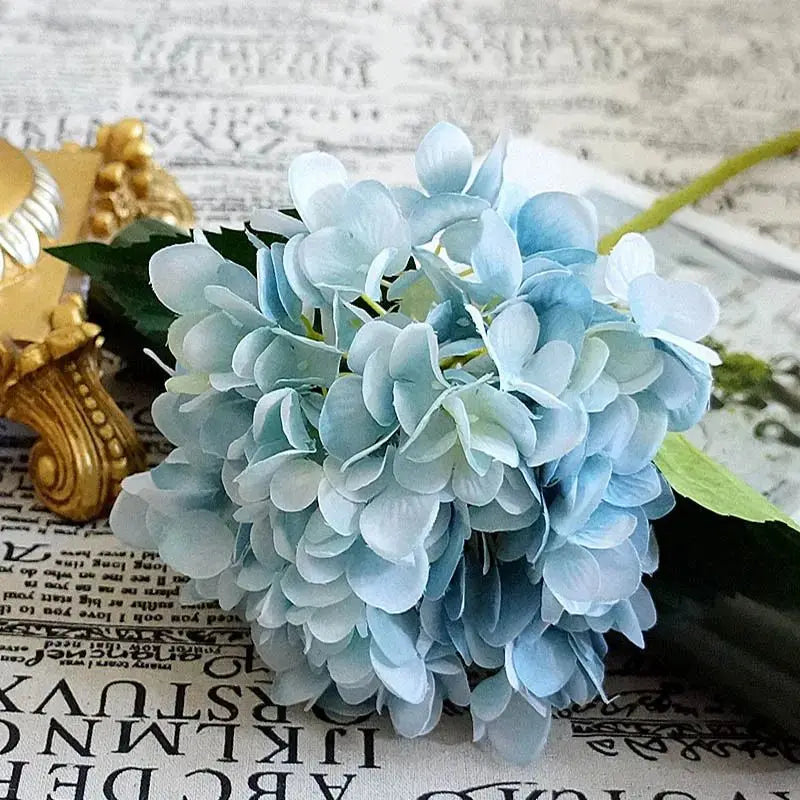 Silk Hydrangea Artificial Bouquet – Wedding & Home Décor Artificial Flower Bouquet Axl color 9 1pieces