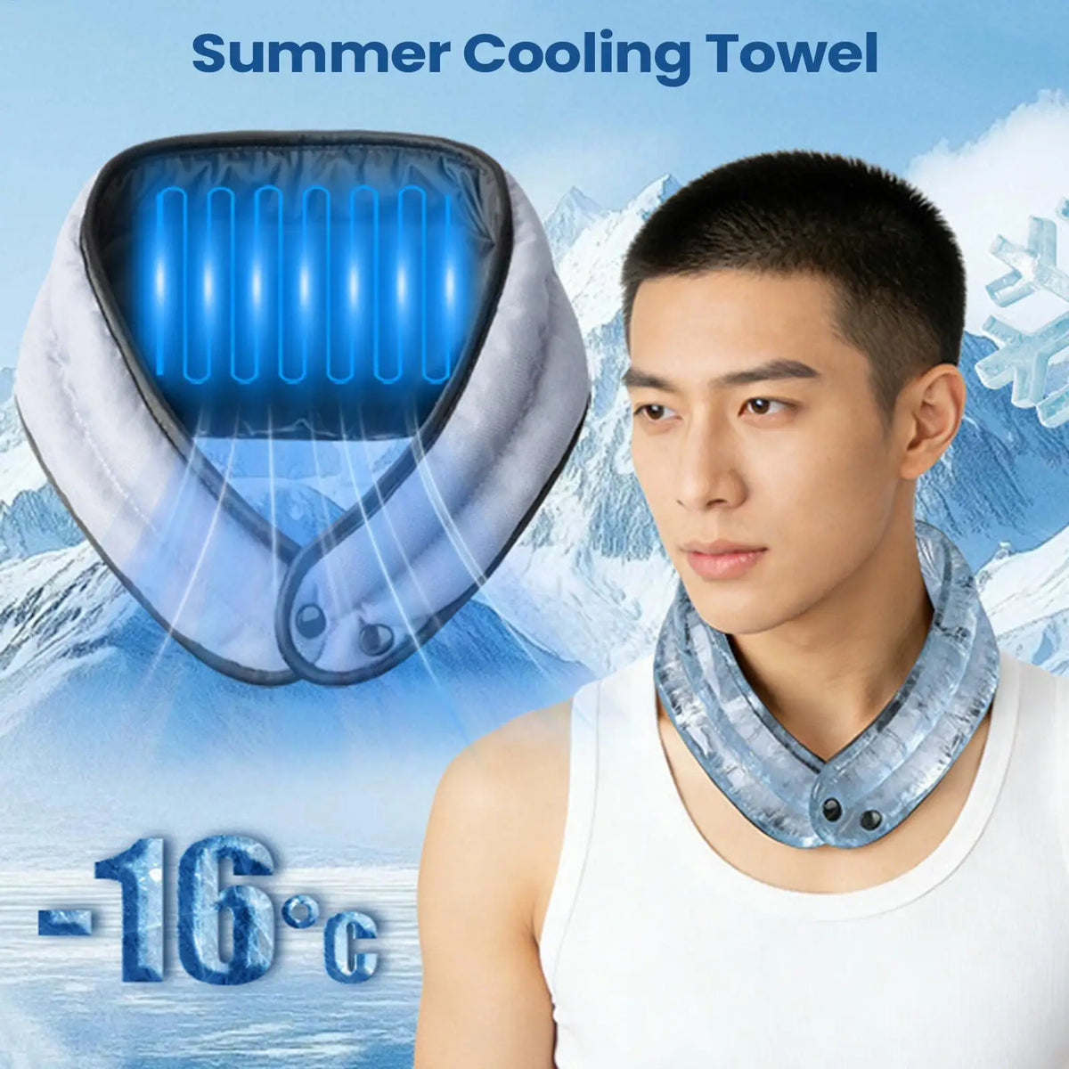 Reusable Neck Cooler Wrap – Cooling Towel for Hot Weather Cooling Neck Wrap Axl