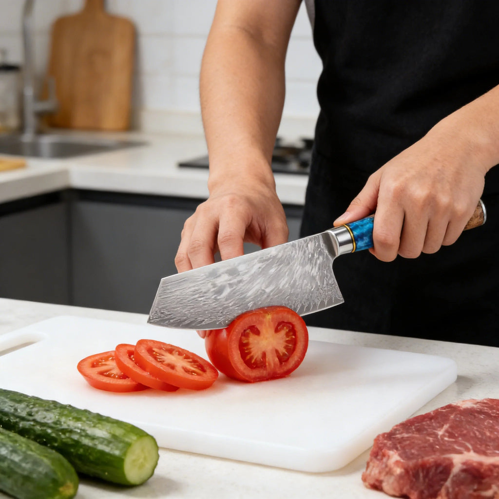 67-Layer Damascus Steel Kitchen Knife Set – Chef & Santoku Kitchen Knife Set Axl