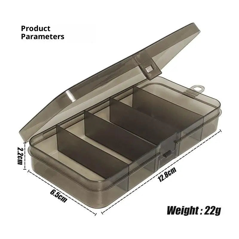 2-Pack 5-Grid Fishing Tackle Box – Portable Bait Storage Case Fishing Tackle Box Axl