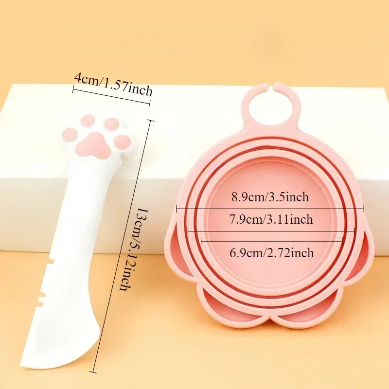 Silicone Pet Can Spoon & Airtight Lid – Cat & Dog Feeder Tool Pet Feeding Tool Axl