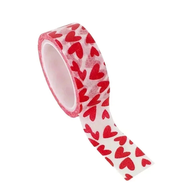 Red Heart Washi Tape – DIY Craft & Scrapbook Decor Tape Decorative Washi Tape Axl