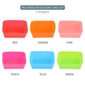 6-Pack Silicone Rectangle Cake Molds – Muffin & Cupcake Liners Silicone Baking Molds Axl onesize