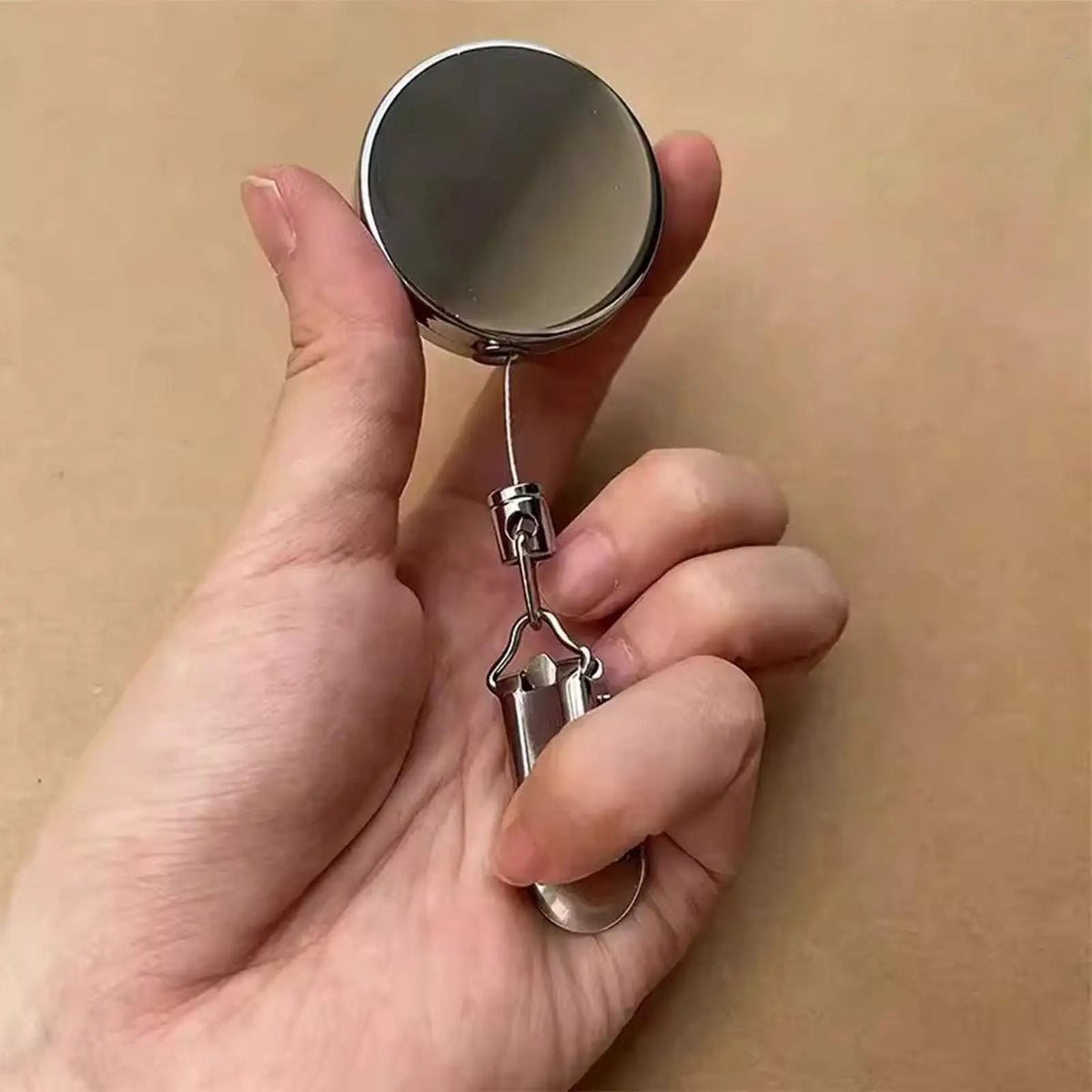 Retractable Towel Clip Holder – No-Drill Self-Adhesive Wall Mount Towel Clip Holder Axl