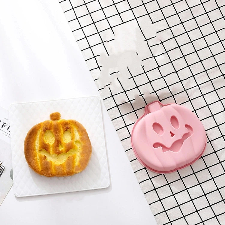 8-Inch Halloween Pumpkin Silicone Cake Mold | Mousse Baking Silicone Cake Mold Axl Pink