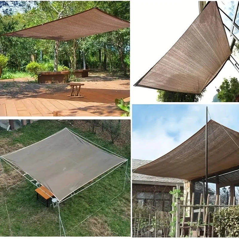 Outdoor Sun Shade Net – Brown HDPE UV Canopy | Multi-Size Sun Shade Net Axl