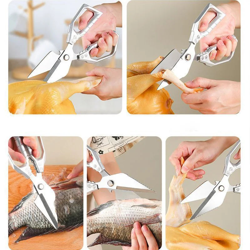 Multi-Purpose Kitchen Scissors – Sharp Stainless Steel Shears Kitchen Scissors Axl