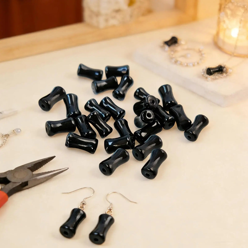50 Pcs 8mm Glass Beads for Jewelry Making & Phone Chains Jewelry Crafting Beads Axl