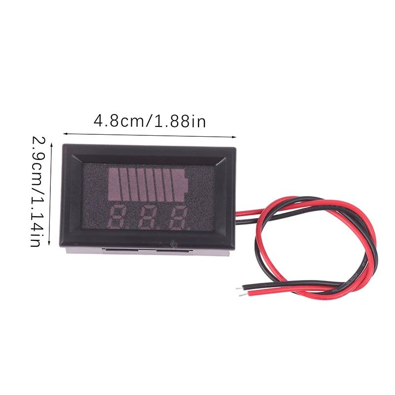 Battery Charge Level Indicator 12V–60V LED Voltmeter Tester Battery Capacity Meter Axl