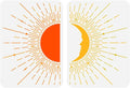 2-Pack Boho Sun & Moon Reusable Stencils 8.3x11.7" DIY Art Craft Stencil Set Axl AECH04-14347