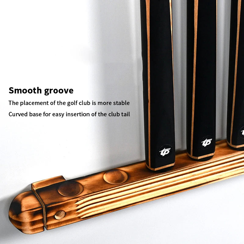 6-Hole Wall Mount Solid Wood Pool Cue Rack | Billiard Holder Billiard Cue Rack Axl