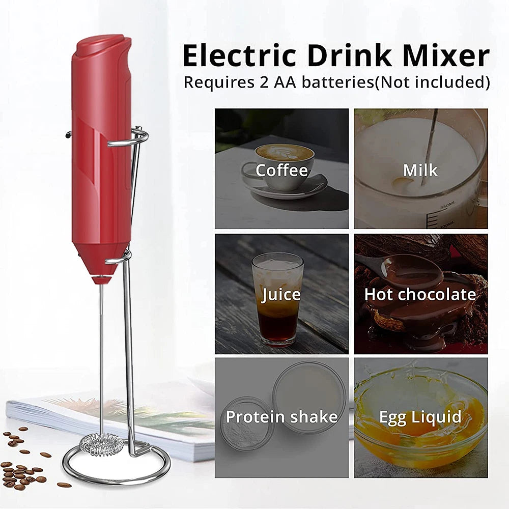 Handheld Electric Milk Frother & Foam Maker with Stand Handheld Milk Frother Axl
