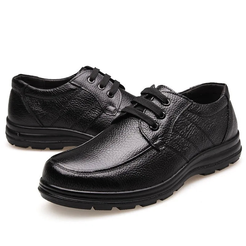 YBQJOO Men's Genuine Leather Loafers | Casual Work Shoes Men's Leather Loafers Axl