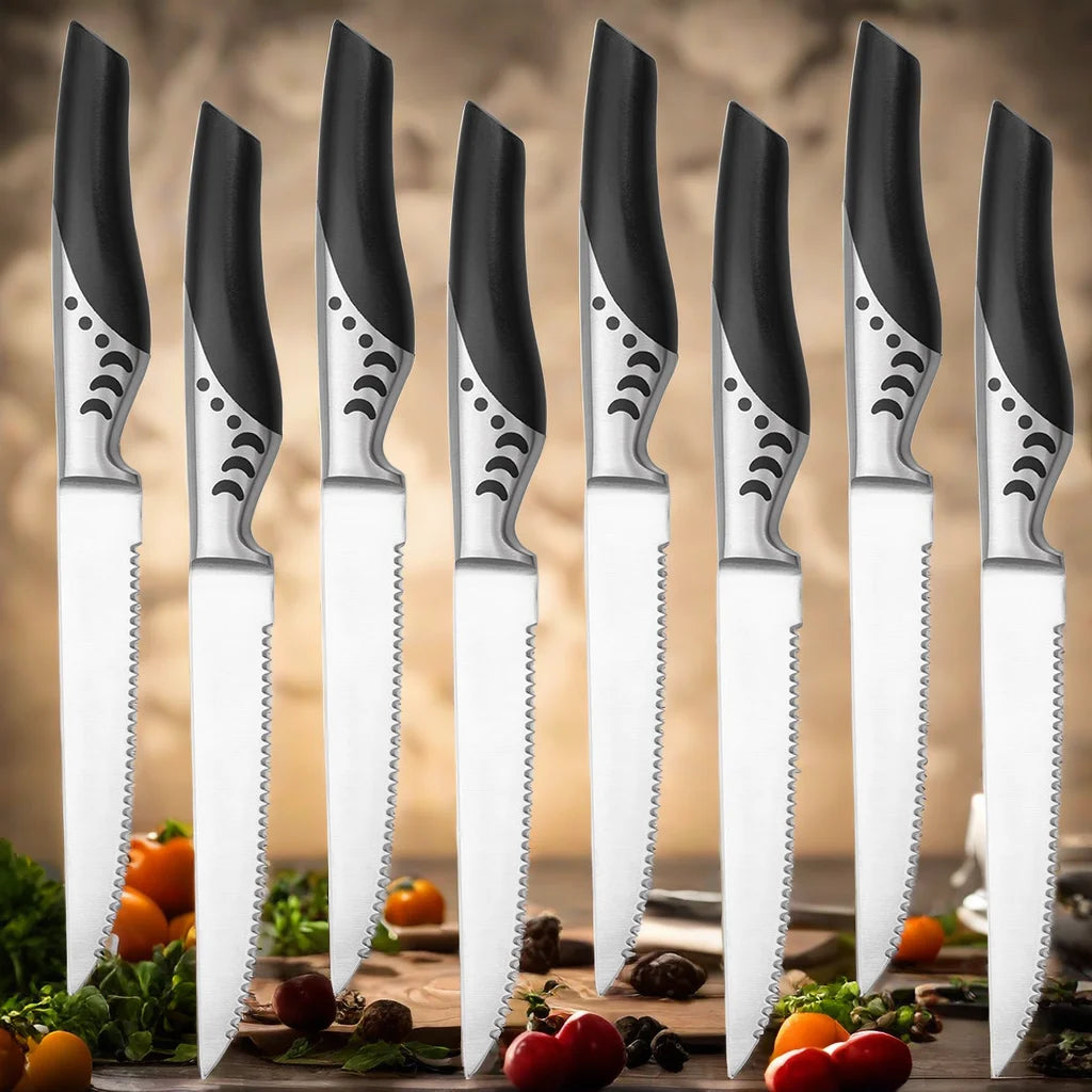1.4116 German Steel Serrated Steak Knife – Sharp Polished Handle Steak Knife Axl