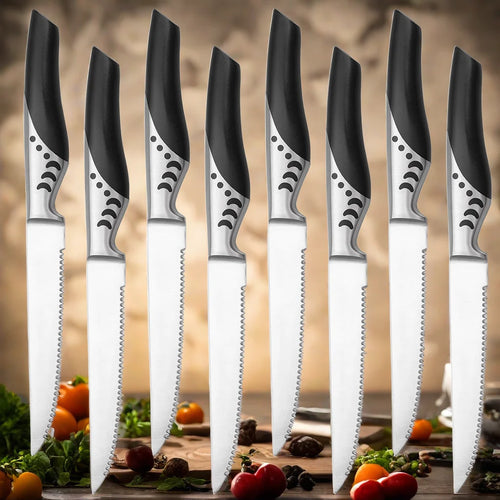 1.4116 German Steel Serrated Steak Knife – Sharp Polished Handle Steak Knife Axl