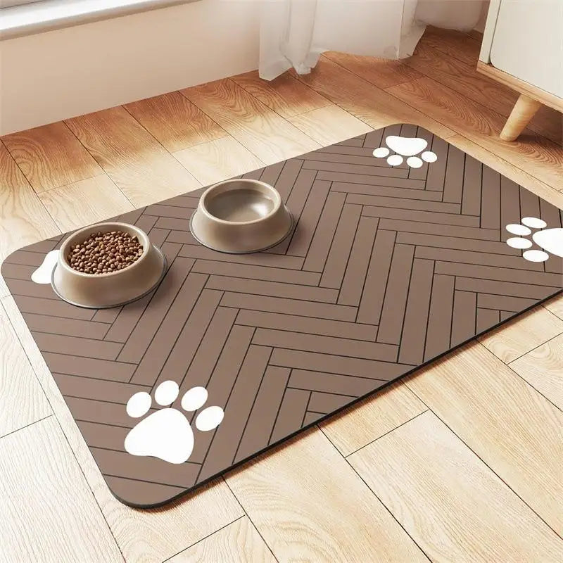Diatomaceous Earth Pet Placemat – Non-Slip Absorbent Food Mat Pet Feeding Mat Axl C 20X30cm