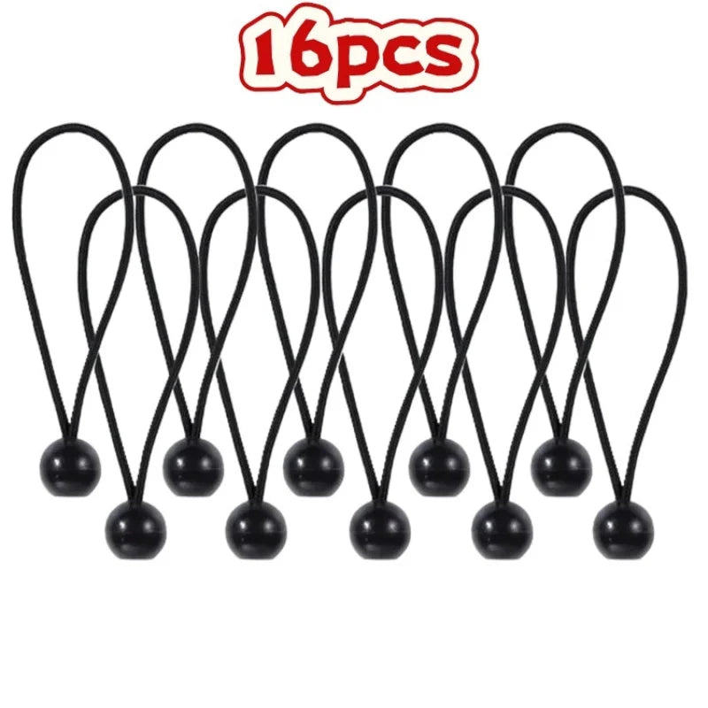 16-Pack Heavy-Duty Ball Elastic Bands for Canopy & Tent Elastic Fastening Ties Axl 16pcs