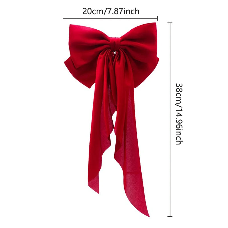 Satin Bow Hair Clip – Elegant Ribbon Barrette for Women Hair Clip Barrette Axl