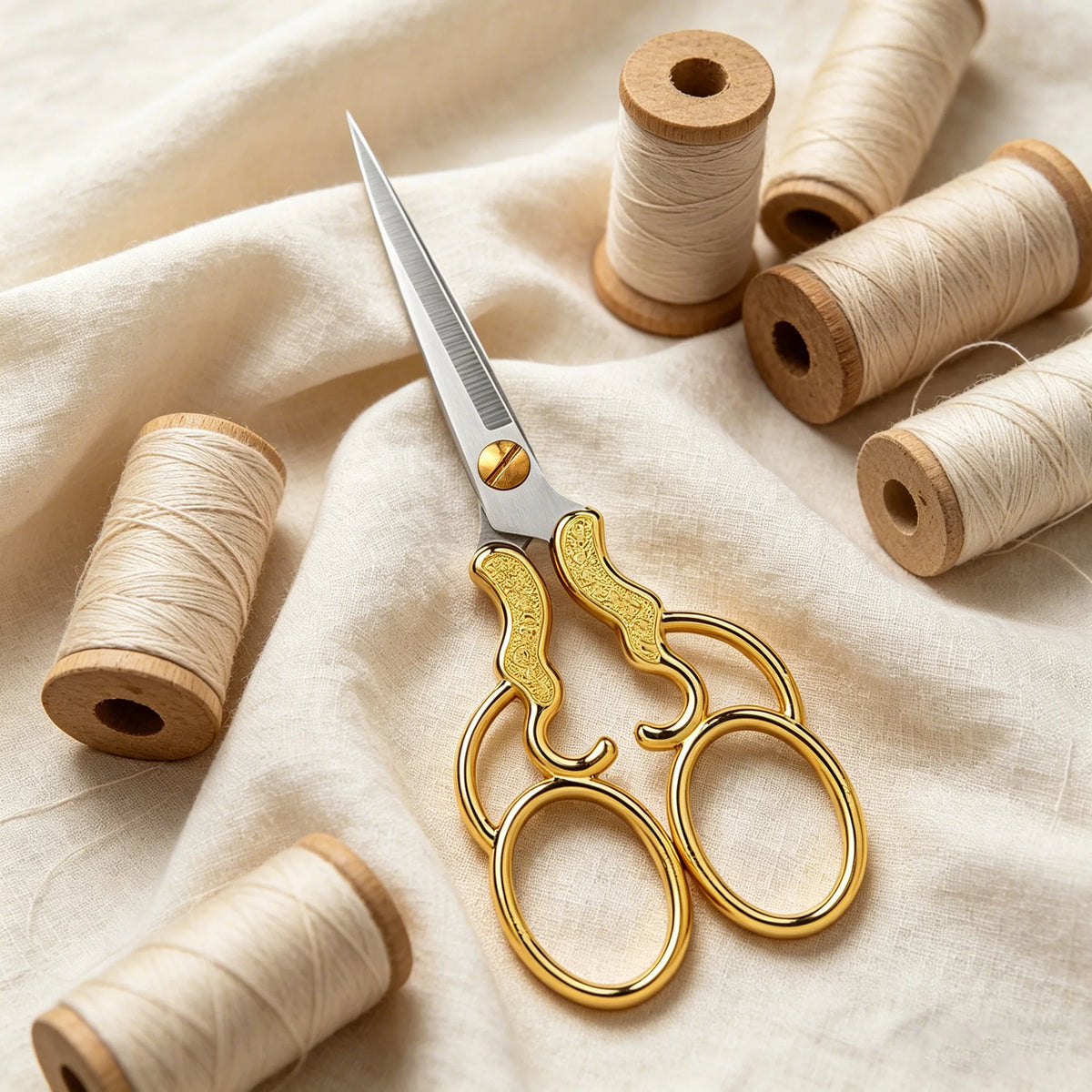 Vintage Tailor Scissors – Steel Craft & Sewing Shears 1/2 Pack Tailor Scissors Axl Scissors-Golden-1PC