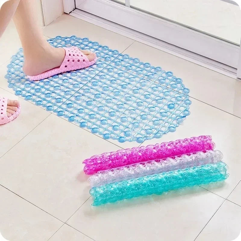 PVC Non-Slip Bath Mat with Suction Cups & Massage Nodes Bath Shower Mat Axl