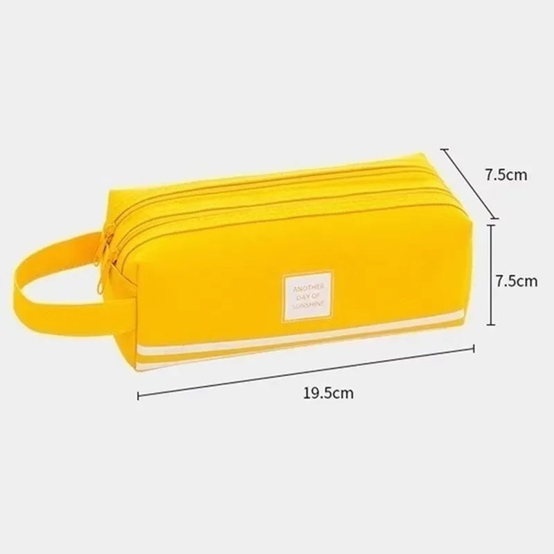 Large Capacity Pencil Pen Bag – Fabric Stationery Organizer Pencil Case Axl