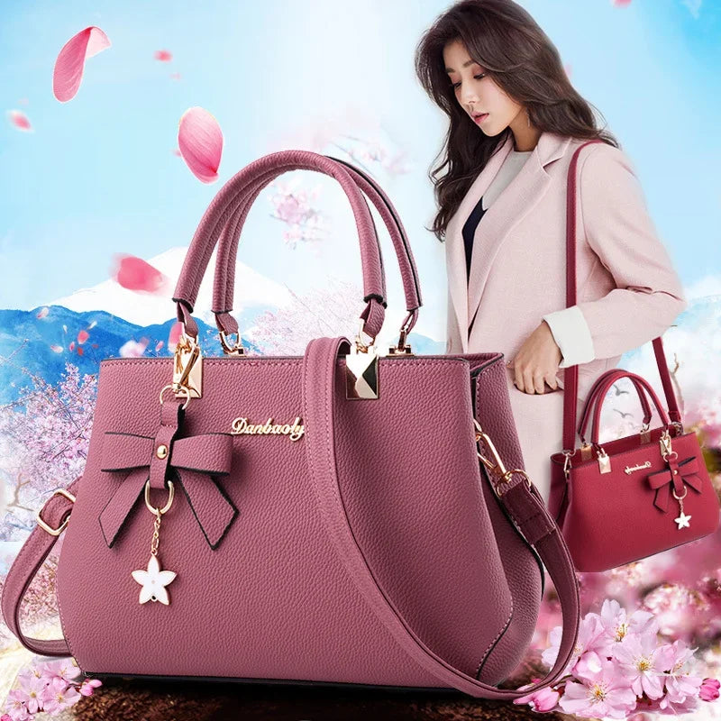 Women's Floral Bowknot Crossbody Shoulder Bag – 6 Colors PU Crossbody Shoulder Bag Axl