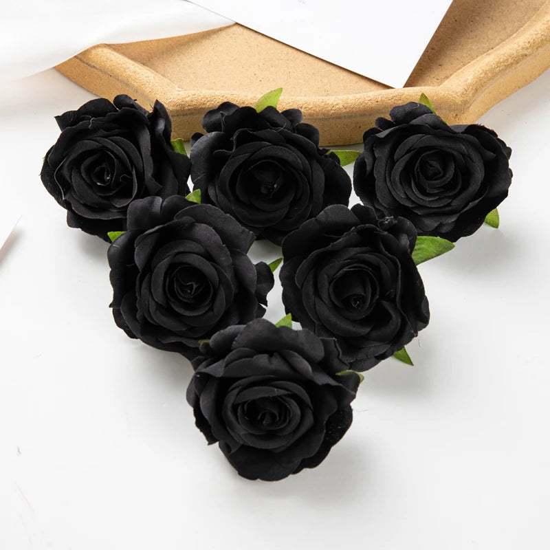 Silk Artificial Rose Heads 5/10 Pcs – Wedding & Home Decor Artificial Silk Flowers Axl color 5 5pcs