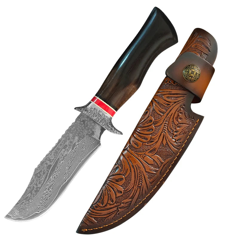 InLeung Damascus Steel Boning Knife – Hand Forged Wood Handle Damascus Kitchen Knife Axl Knife A