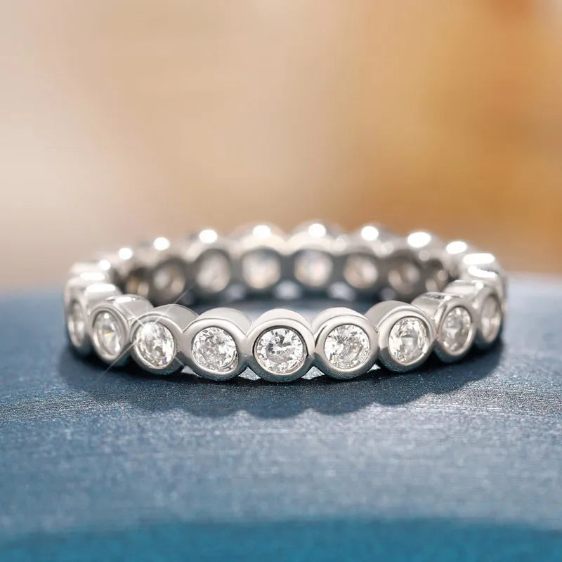 Huitan Full Paved CZ Ring for Women – Silver Fashion Ring Fashion Ring Axl Q289 6