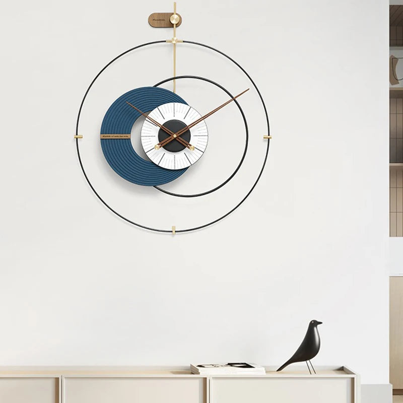 Large 3D Wood Wall Clock – 60cm Silent Quartz Home Decor Wood Wall Clock Axl
