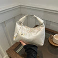 Chinese Embroidery Canvas Tote Bag | Women's Shoulder Crossbody Embroidery Canvas Handbag Axl Beige