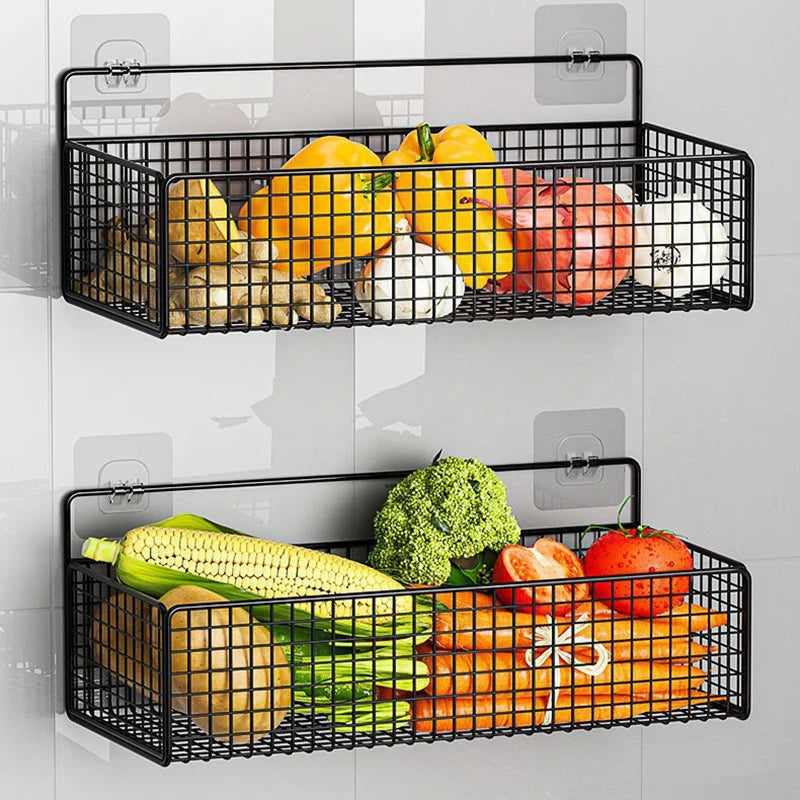 No-Drill Wall Mount Bathroom Shelf & Kitchen Storage Rack Wall Mount Shelf Axl