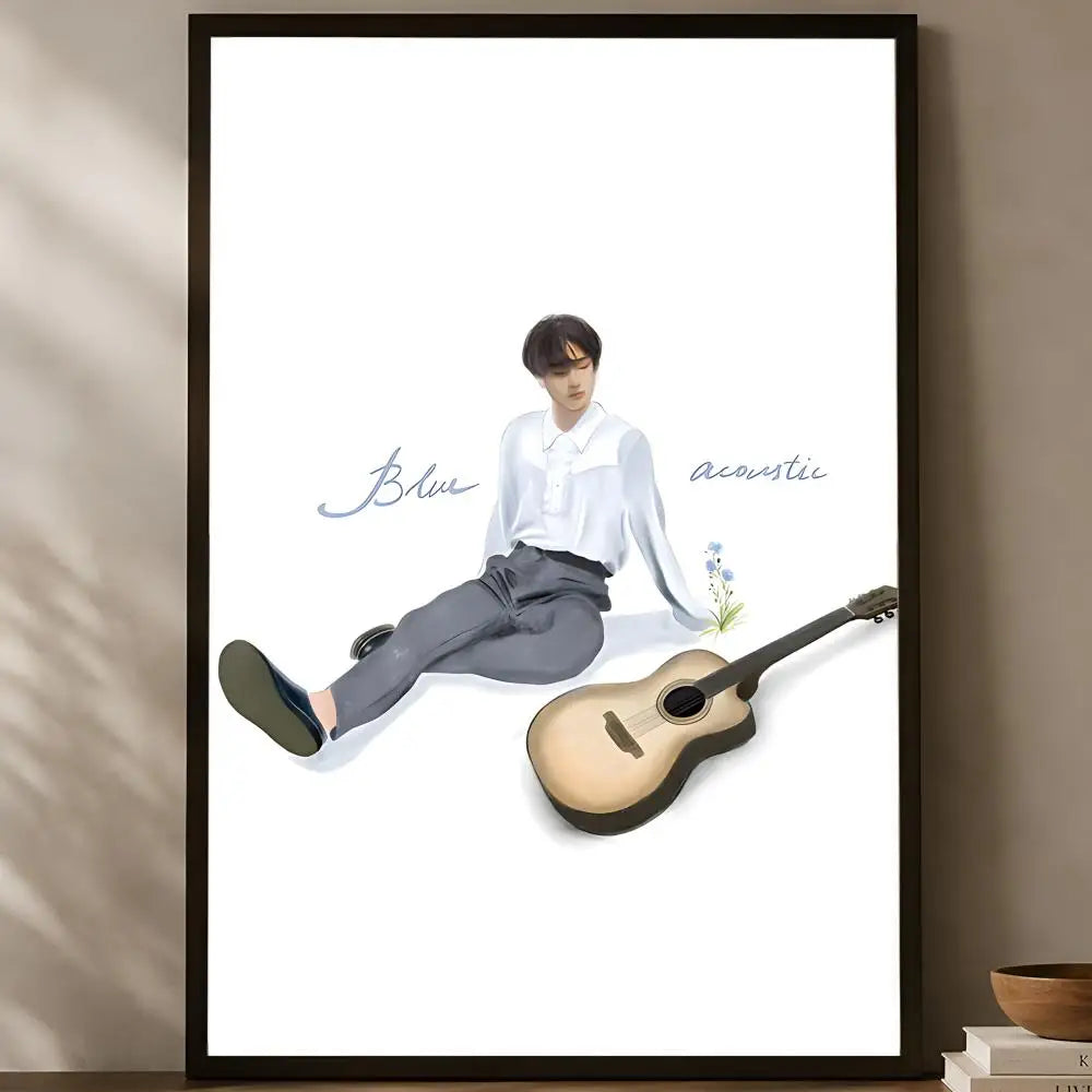 Yang Kai Singer HD PVC Self-Stick Wall Art Poster | Home Decor Wall Art Poster Axl White15 15X20cmNoframe