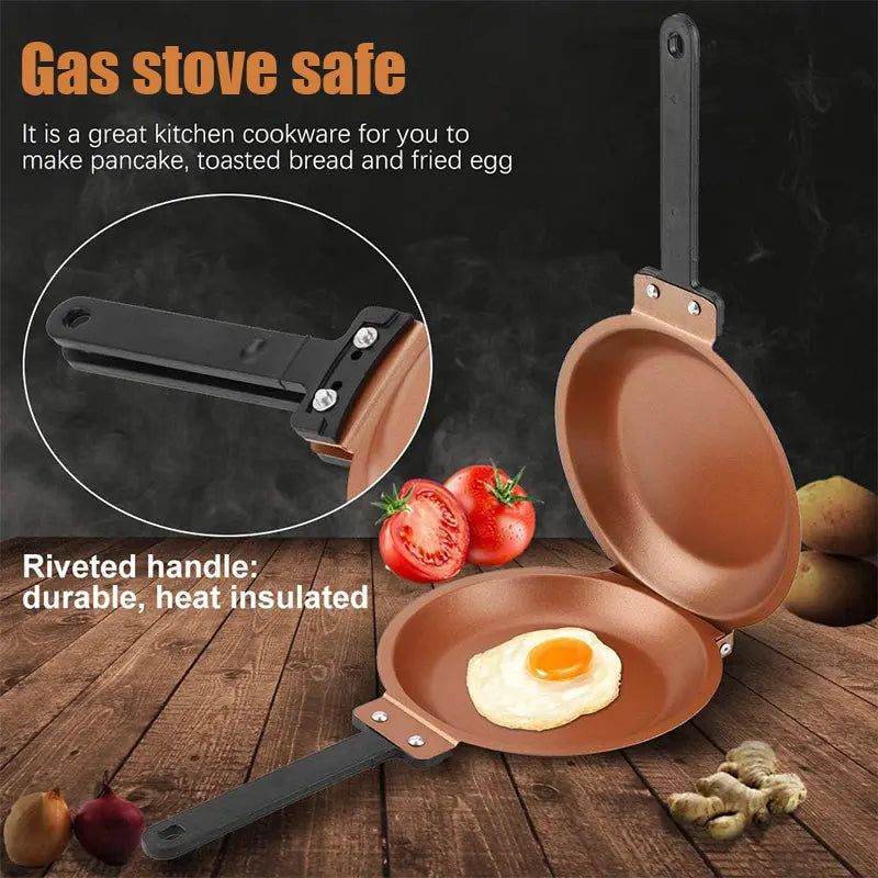 Double-Sided Flip Pancake Pan | Non-Stick Ceramic Frying Pan Flip Frying Pan Axl