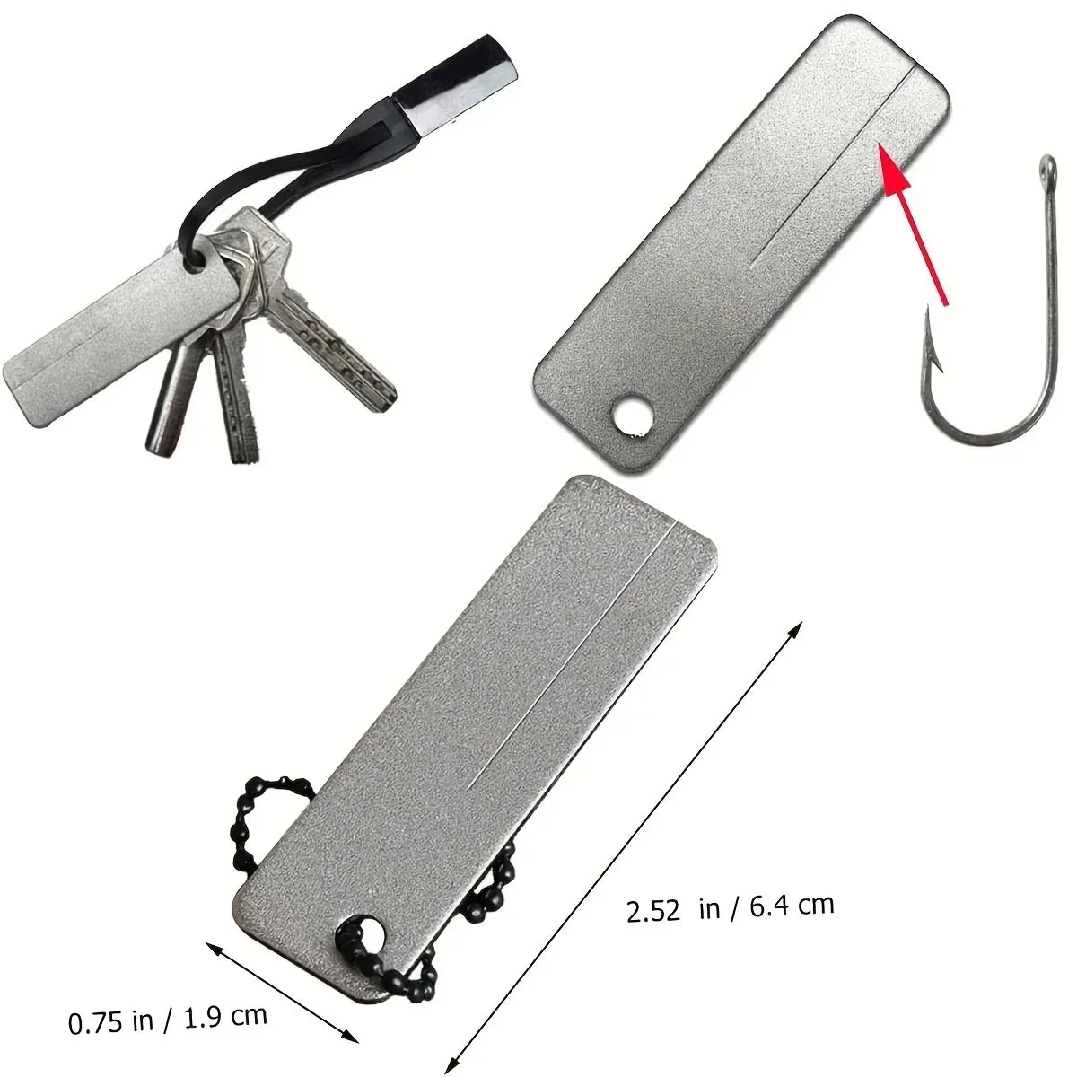 Mini Diamond Pocket Knife Sharpener Keychain – Camping Tool Pocket Knife Sharpener Axl
