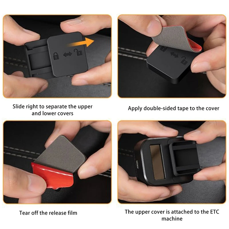 Compact Car Toll Pass Holder – Adhesive Windshield ETC Bracket Windshield Mount Bracket Axl