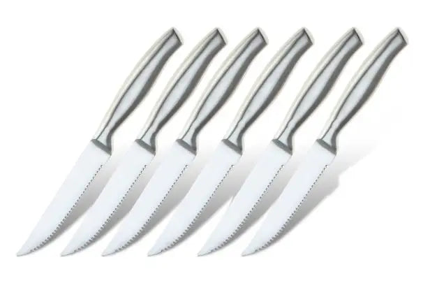 Stainless Steel Steak Knife Set – 4, 6 & 8 Pcs Serrated Steak Knife Set Axl 6 Pc Knife Set