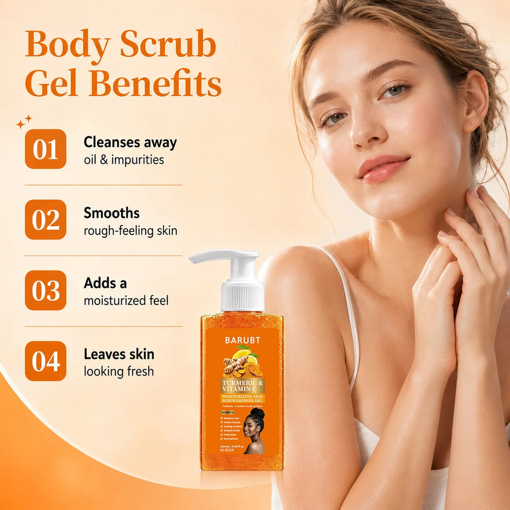 Turmeric Vitamin C Brightening Body Wash – Exfoliating Shower Gel Brightening Shower Gel Axl