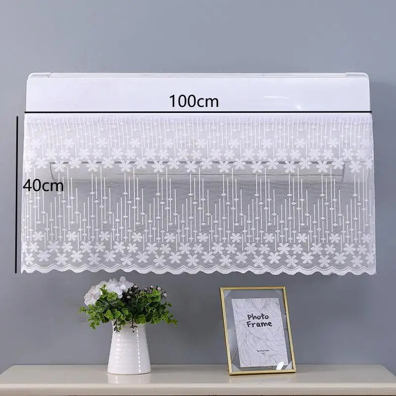 Lace Embroidery AC Curtain – Windproof Dustproof Cover 100×40cm AC Deflector Curtain Axl