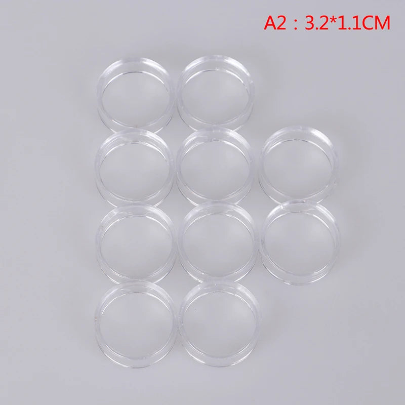 10-Pack Clear Acrylic Crystal Ball Display Stand – 3 Sizes Display Stand Base Axl 3.2x1.1CM