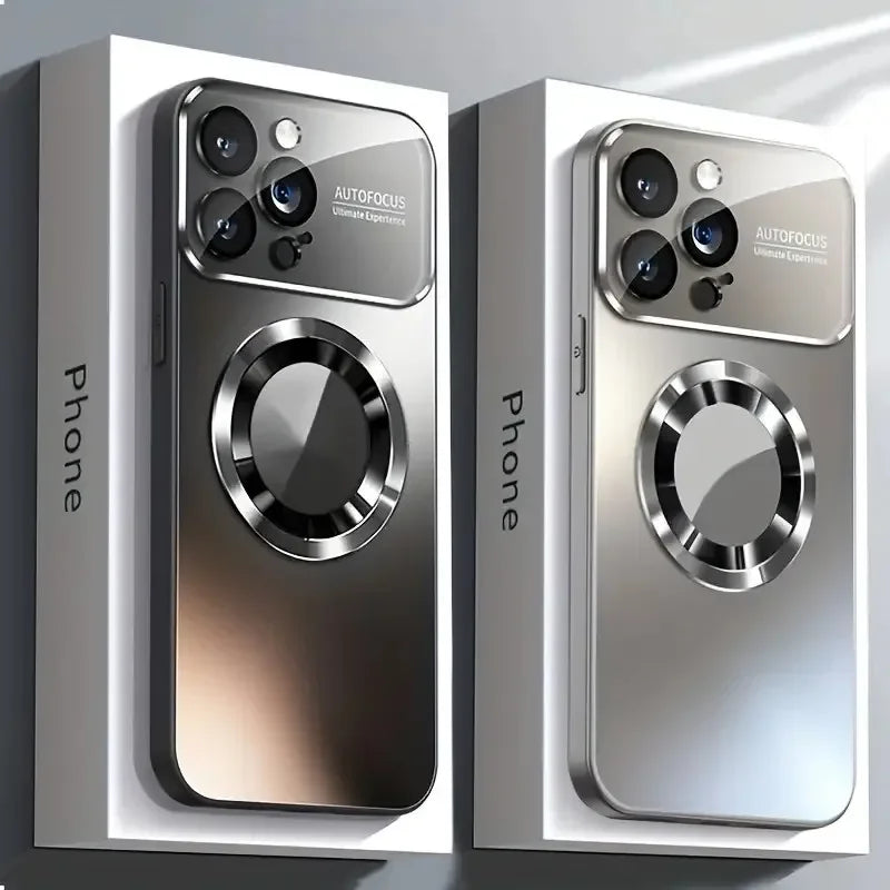 Titanium Matte MagSafe iPhone Case with Camera Lens Guard iPhone MagSafe Case Axl