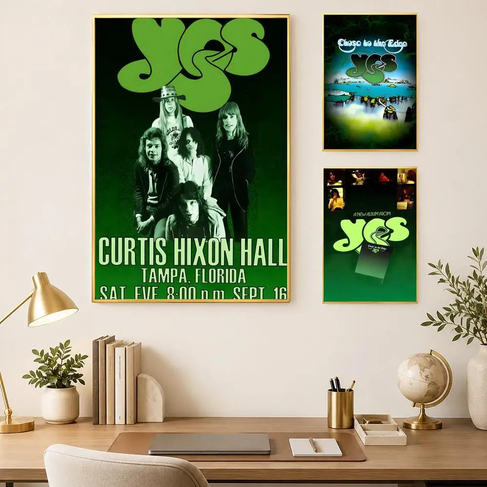 Yes Band Self-Stick HD PVC Wall Art Poster – Waterproof Decor Wall Art Poster Axl
