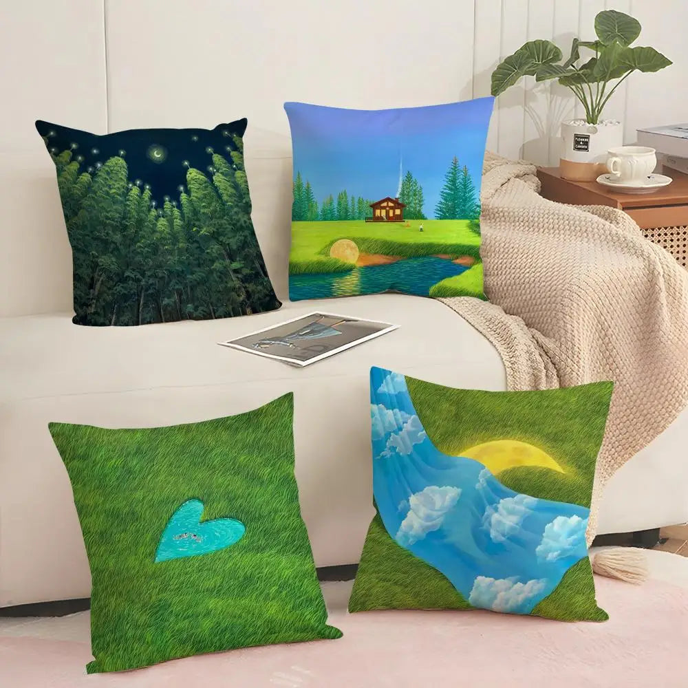 Breathable Linen Cushion Cover | Animal Print Pillowcase Cushion Cover Axl