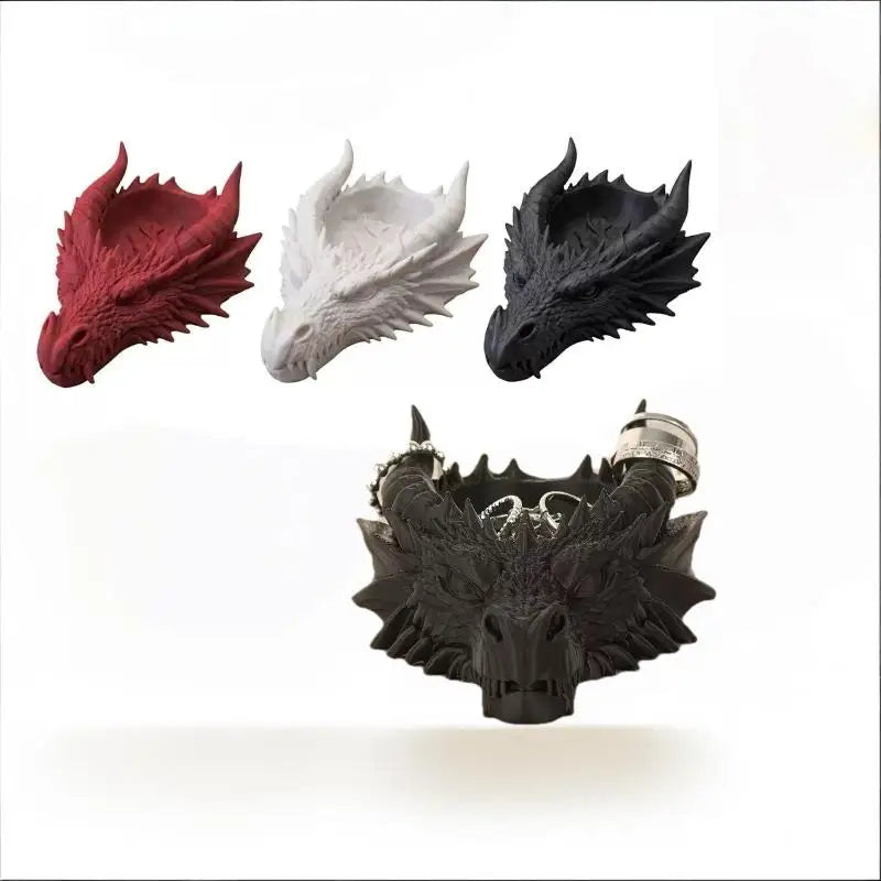 3D Dragon Head Storage Tray – Gothic Jewelry Holder & Decor Decorative Storage Tray Axl
