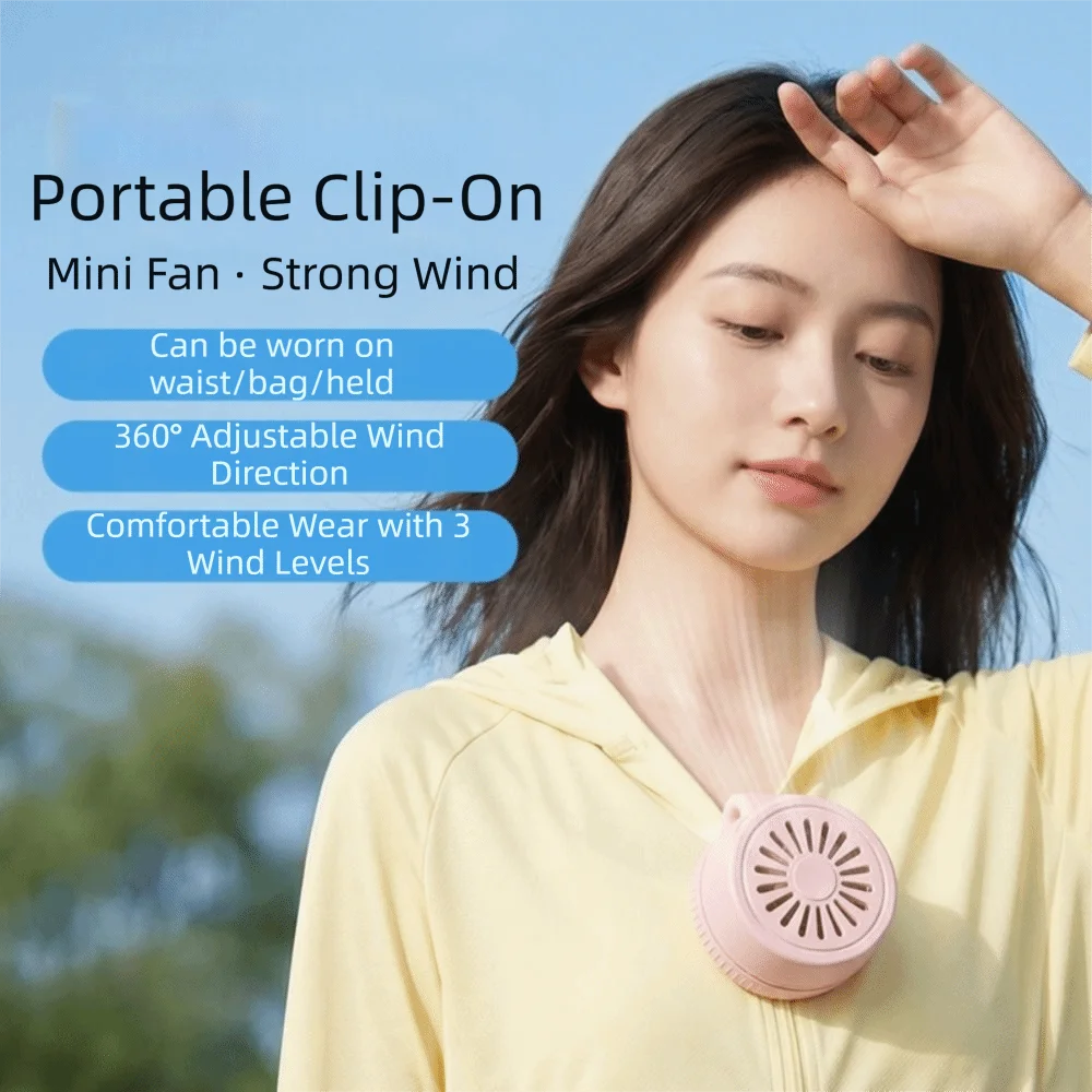 Portable Mini Bladeless Clip Fan – Handheld & Waist Clip Portable Clip Fan Axl