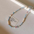 Handmade Beaded Collar Necklace – Natural Stone & Pearl Jewelry Beaded Collar Necklace Axl A1