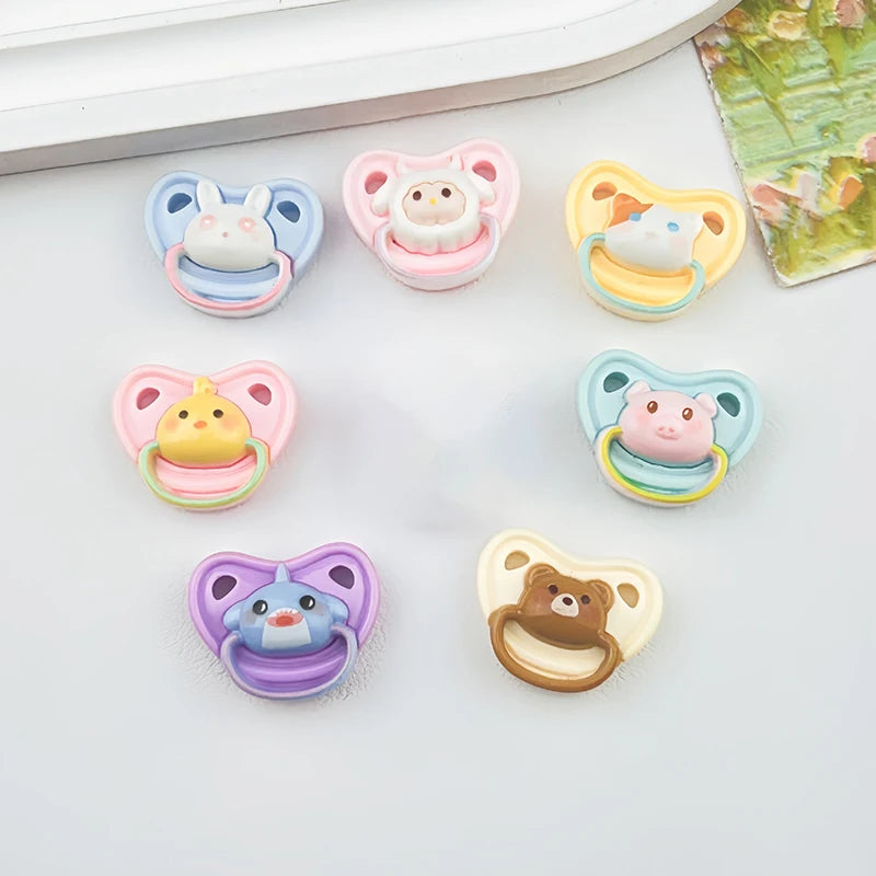 10 Pcs Mini Resin Dollhouse Pacifiers – Animal Doll Accessories Doll Accessories Axl