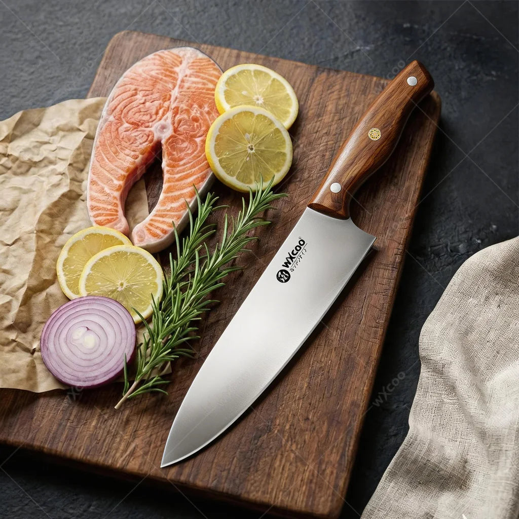 WXCOO Chef's Knife – 5Cr15Mov Stainless Steel Kitchen Knife Professional Chef's Knife Axl Chef Knife