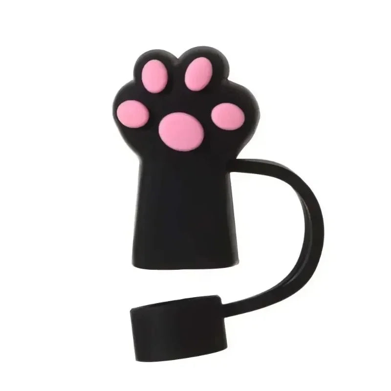 Cute Cat Claw Straw Covers – Dustproof Drink Topper 1/3 Pcs Straw Cover Axl