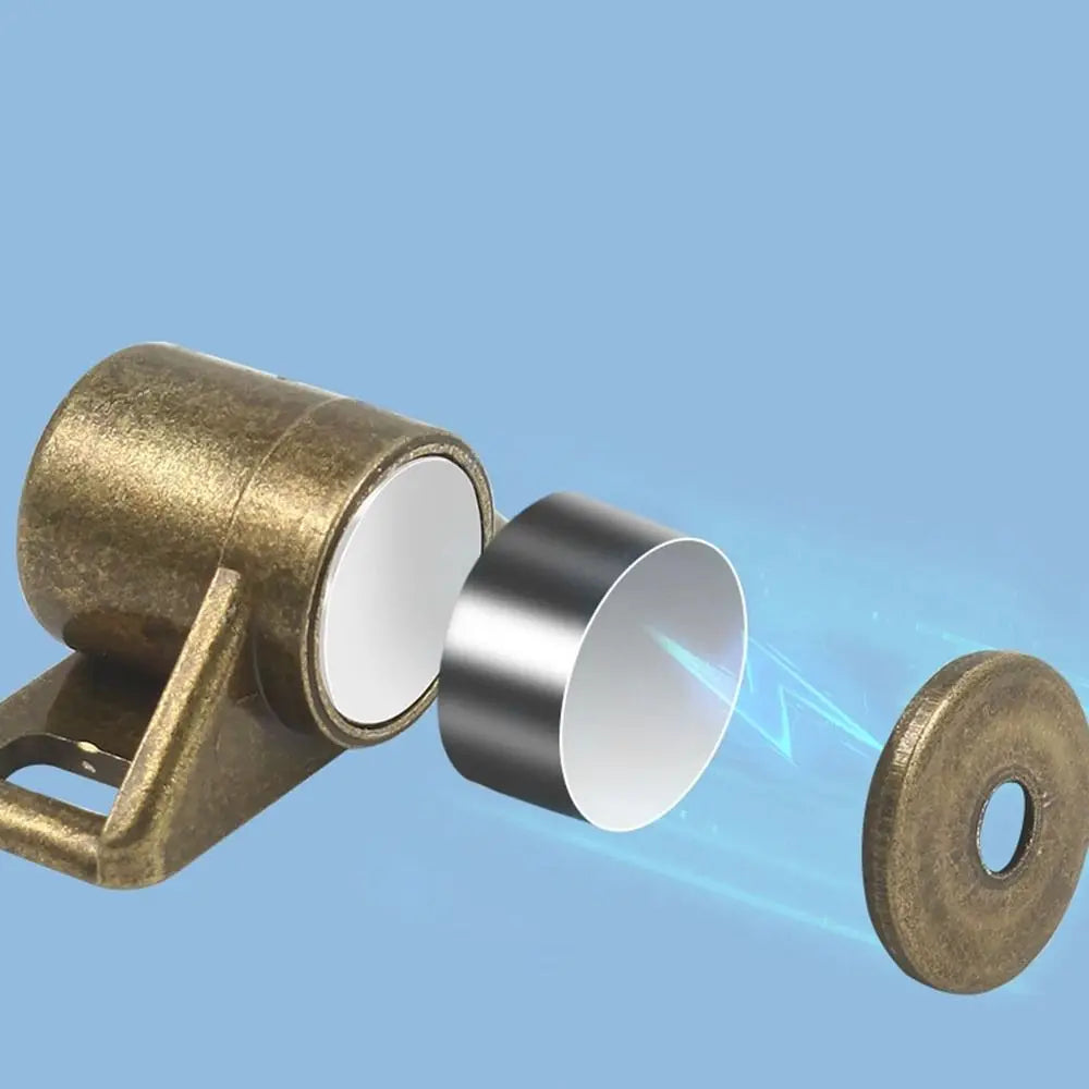 Magnetic Door Stopper – No-Drill Zinc Alloy Cabinet Latch Magnetic Door Stopper Axl